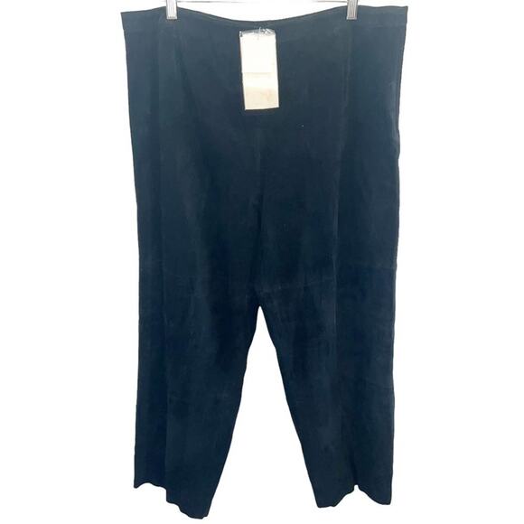 NWT Terry Lewis Vintage Suede Leather High Rise Pants Plus Size 24P - Picture 1 of 7